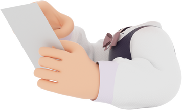 3D People Reading Book Hand Casual Body Gesture 