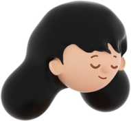 3D People Simple Young Girl Head 